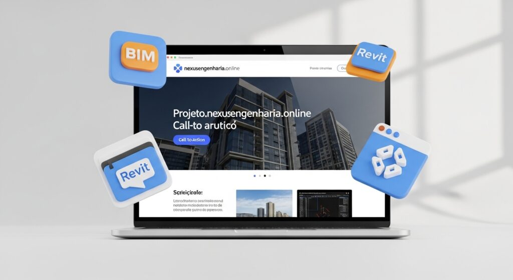 Banner promocional para contratação de projeto estrutural com BIM pela Nexus Engenharia